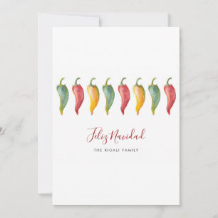 Carte de Noël à l'aquarelle Feliz Navidad