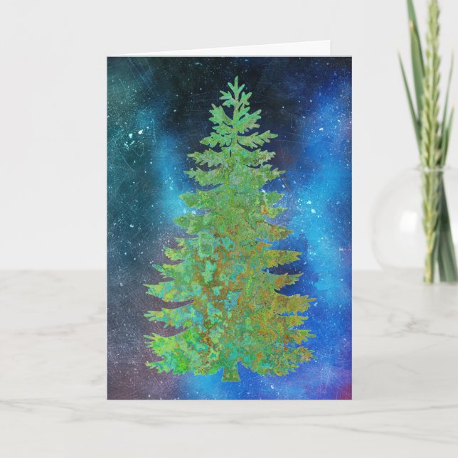 Carte de Noël à l'arbre de pin (Devant)