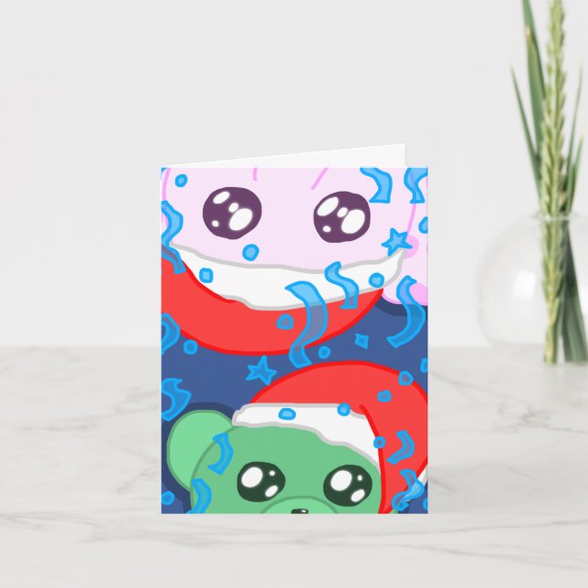 Carte de Noël à thème animal personnalisé (Devant)