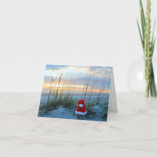 Carte de Noël à thème plage