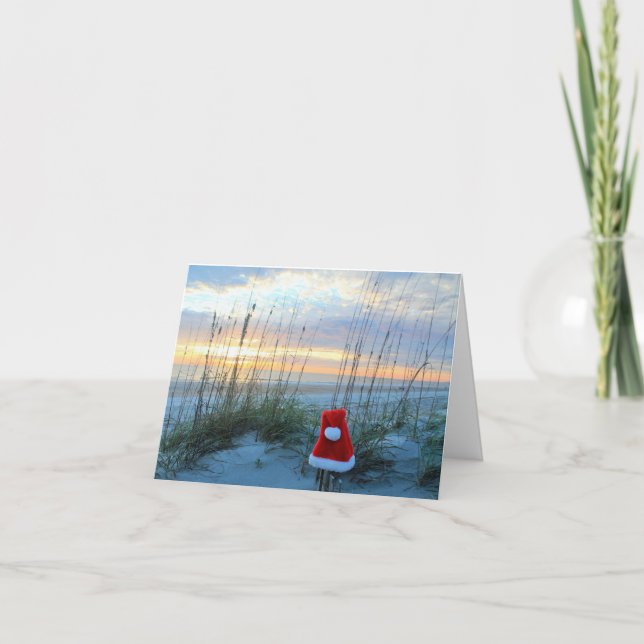 Carte de Noël à thème plage (Devant)
