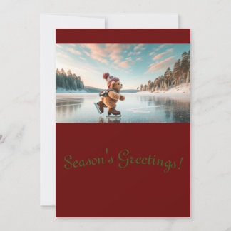 Carte de Noël à thème Teddy Bear