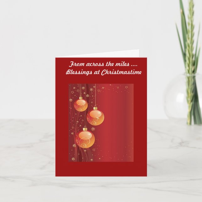 Carte de Noël à travers les kilomètres (Devant)