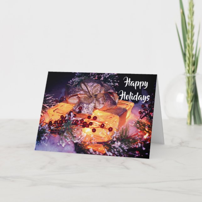 Carte de Noël actuelle brillante (Devant)