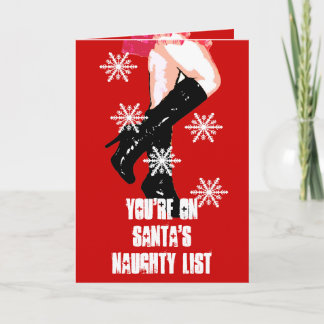 Carte de Noël adulte sexy Père Noël