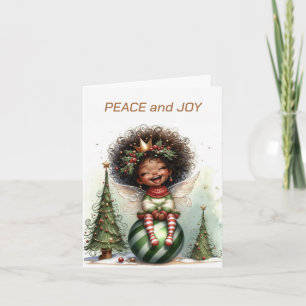 Carte de Noël Africaine Américaine