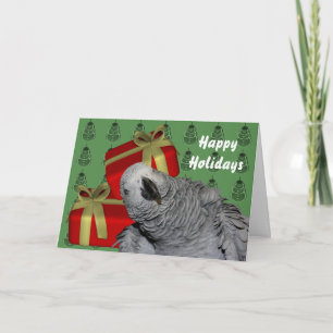 Carte de Noël African Grey Parrot