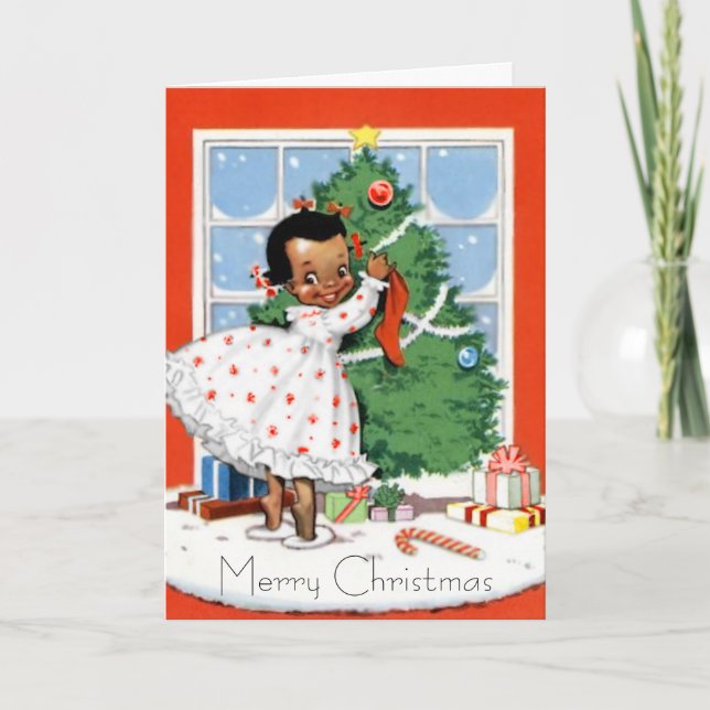 Carte de Noël afro-américaine (Devant)
