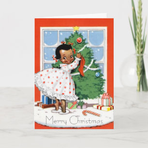 Carte de Noël afro-américaine