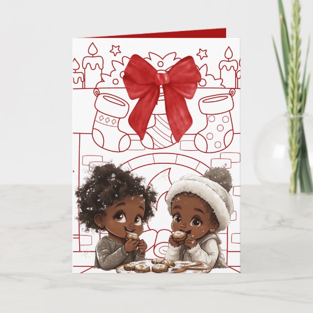 Carte de Noël afro-américaine (Devant)