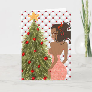 Carte de Noël afro-américaine