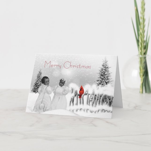 Carte de Noël afro-américaine (Devant)