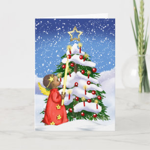 Carte de Noël afro-américaine