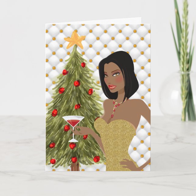 Carte de Noël afro-américaine (Devant)