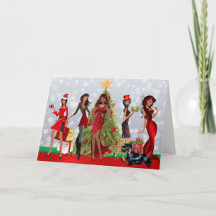 Carte de Noël afro-américaine