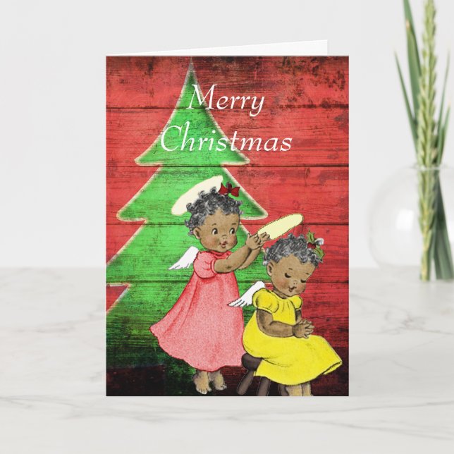 Carte de Noël afro-américaine vintage (Devant)