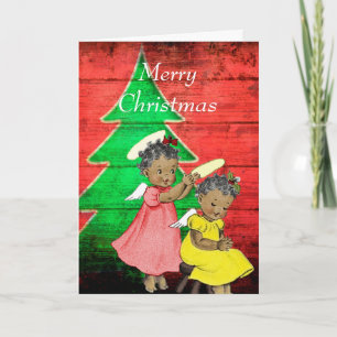 Carte de Noël afro-américaine vintage