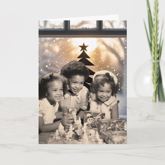 Carte de Noël afro-américaine vintage (Devant)