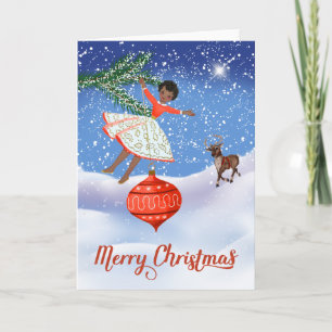 Carte de Noël afro-américaine vintage