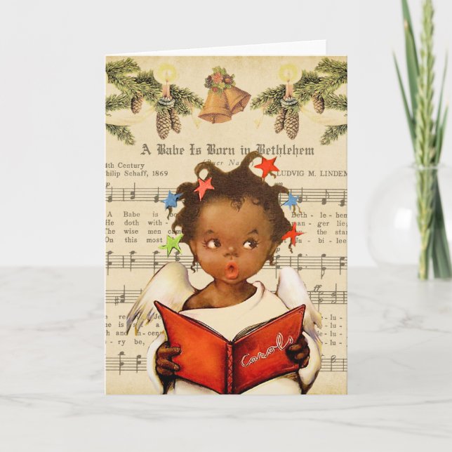 Carte de Noël afro-américaine vintage (Devant)