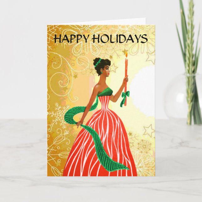 Carte de Noël afro-américaine vintage (Devant)
