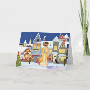 Carte de Noël afro-américaine vintage