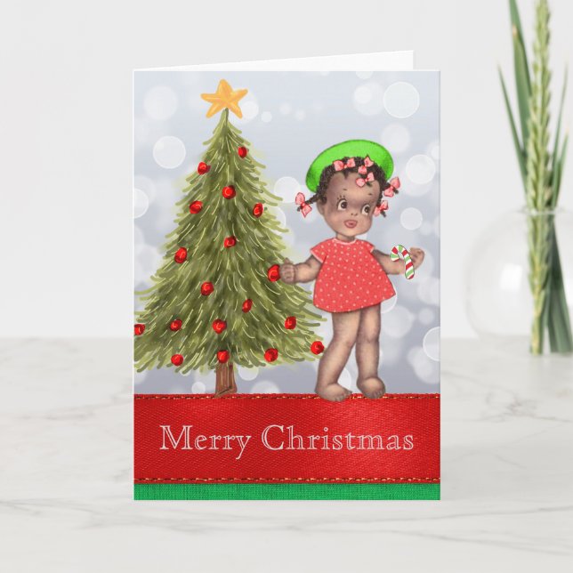 Carte de Noël afro-américaine vintage (Devant)