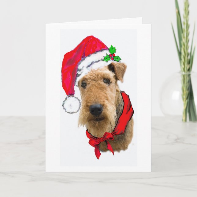 CARTE DE NOËL AIREDALE (Devant)