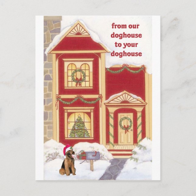 Carte de Noël Airedale terrier (Devant)