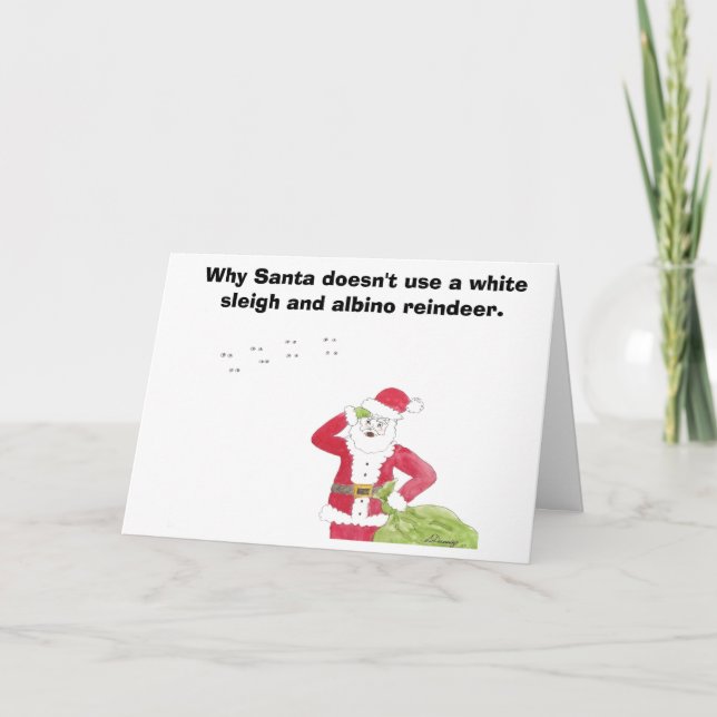 Carte de Noël Albino Reindeer (Devant)