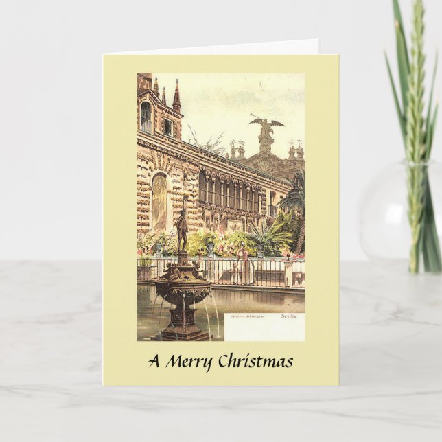 Carte de Noël - Alcazar, Séville, Espagne (Devant)