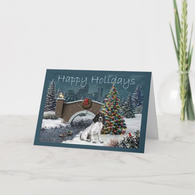 Carte de Noël allemande d'indicateur aux cheveux (Devant)