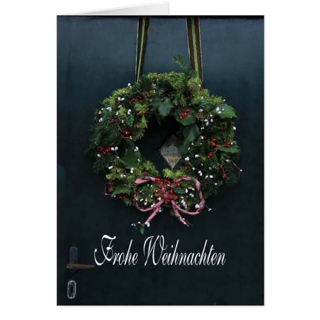 Carte de Noël allemande Frohe Weihnachten (Devant)