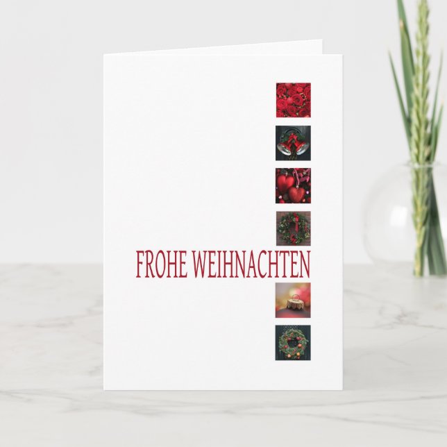 Carte de Noël allemande Frohe Weihnachten (Devant)