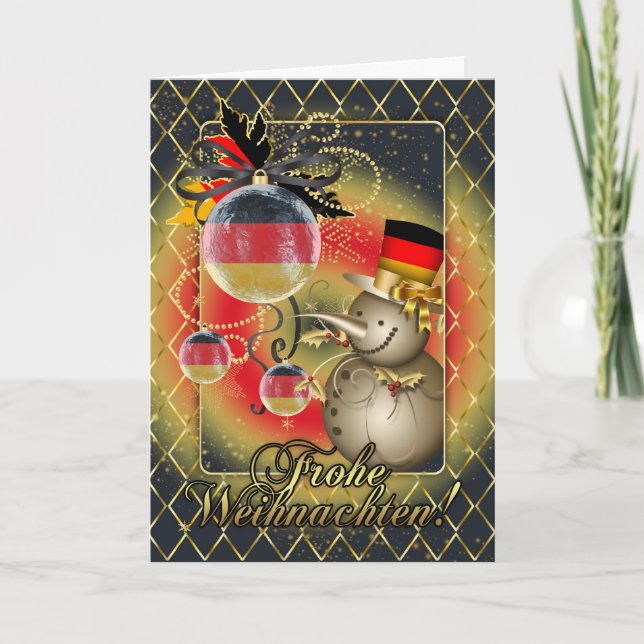Carte de Noël allemande - Frohe Weihnachten (Devant)