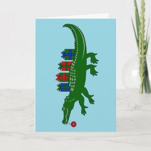 Carte de Noël Alligator