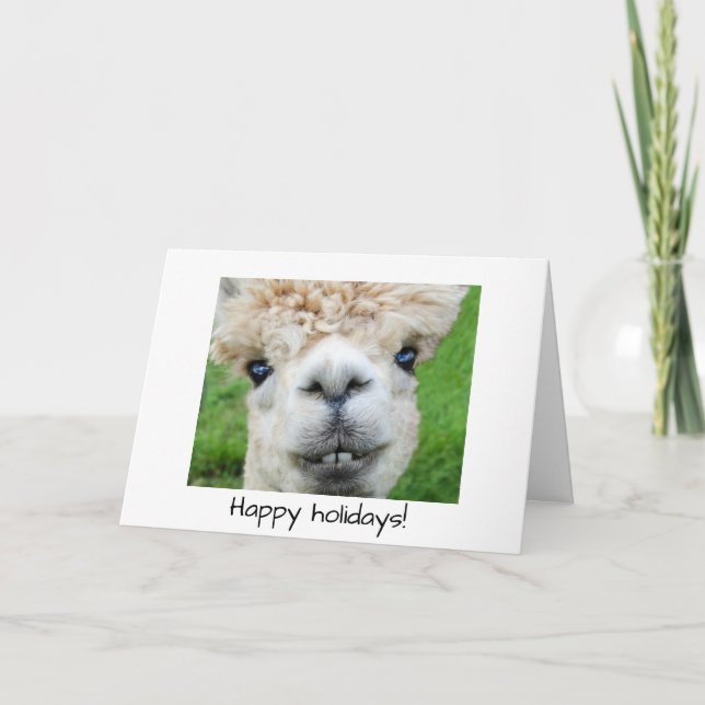 Carte de Noël Alpaca (Devant)