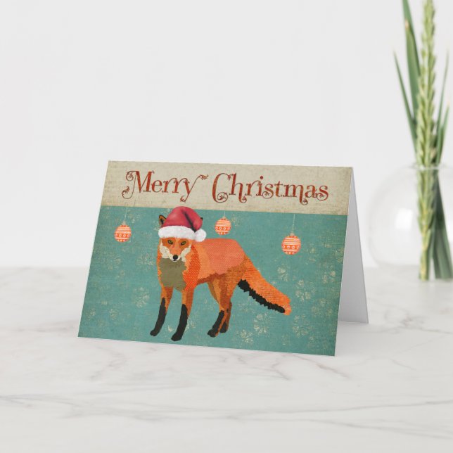 Carte de Noël Amber Fox (Devant)