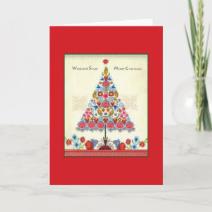 Carte de Noël Américaine Polonaise Bilingue Retro