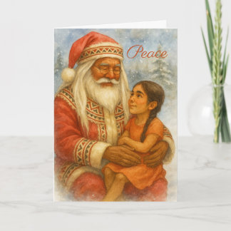 Carte de Noël amérindienne du Père Noël