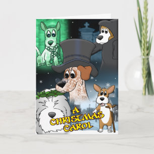 Carte de Noël Amoureux des chiens Carol de Noël
