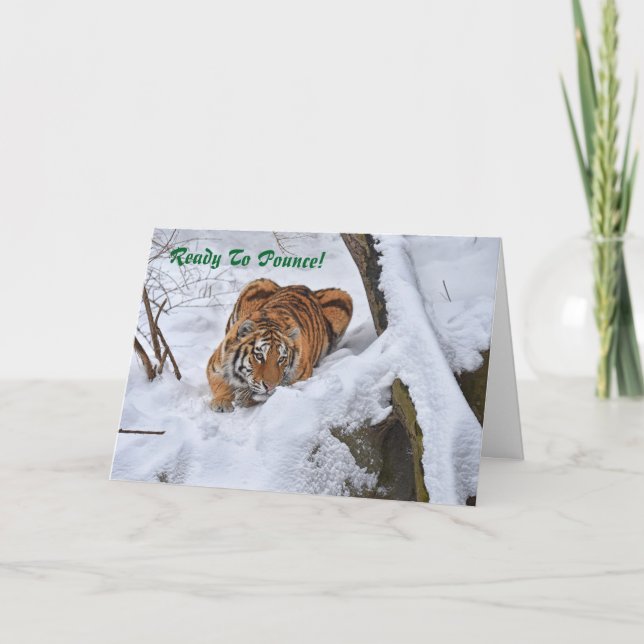 Carte de Noël Amur Tiger 2015 (Devant)