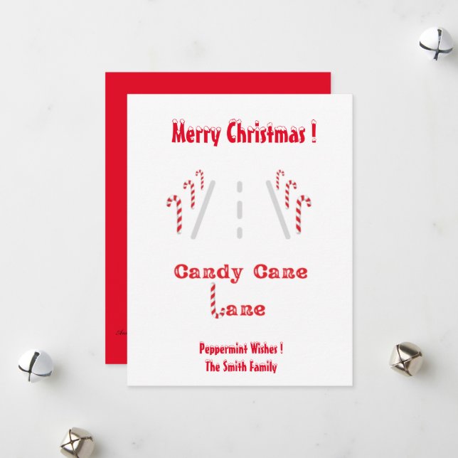 Carte de Noël amusante (Devant/Arrière en situation)