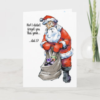 Carte de Noël amusante
