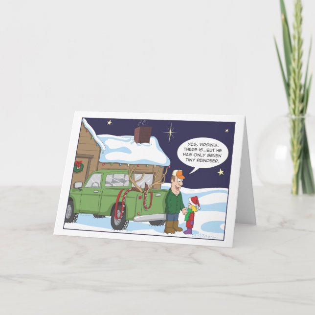Carte de Noël amusante, humour de chasse aux cerfs (Devant)