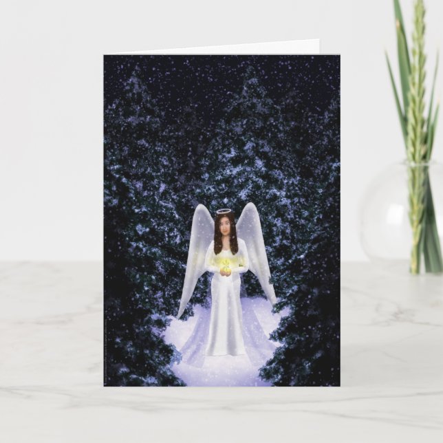 Carte de Noël Ange de neige (Devant)