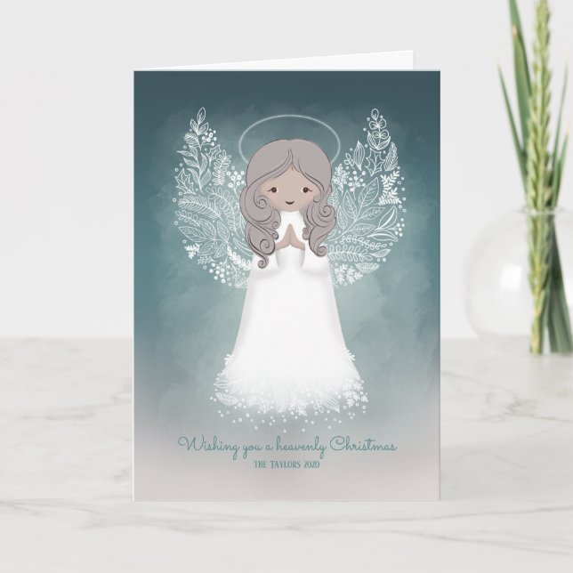Carte de Noël Ange plié (Devant)