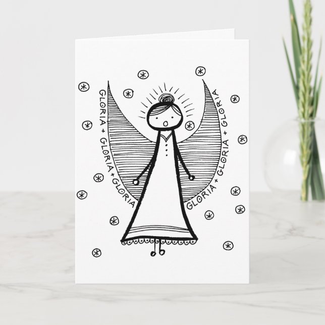 Carte de Noël Angel (Devant)