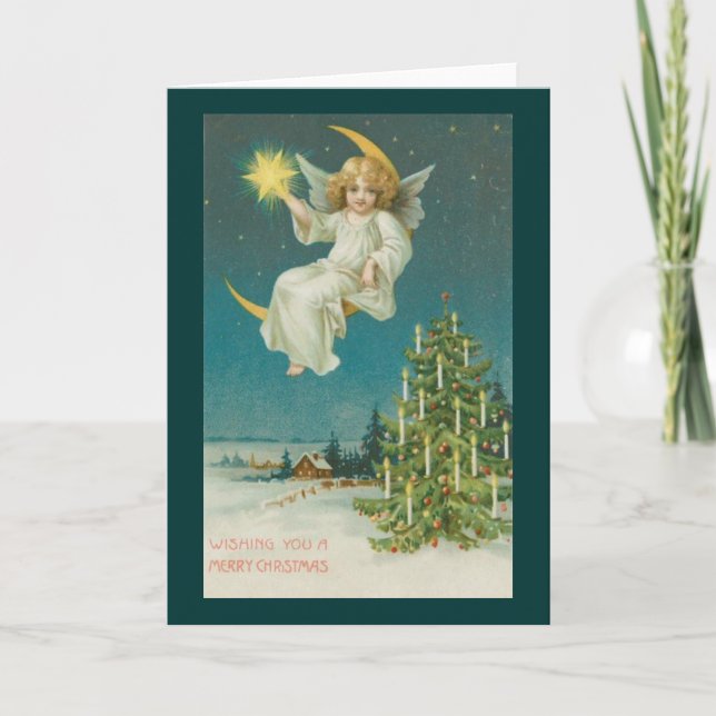 Carte de Noël Angel de l'époque victorienne (Devant)