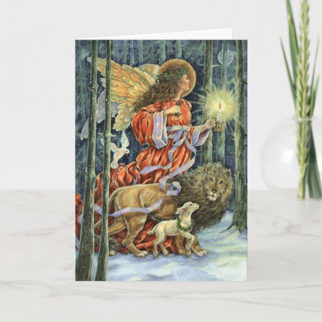 Carte de Noël Angel vintage (Devant)